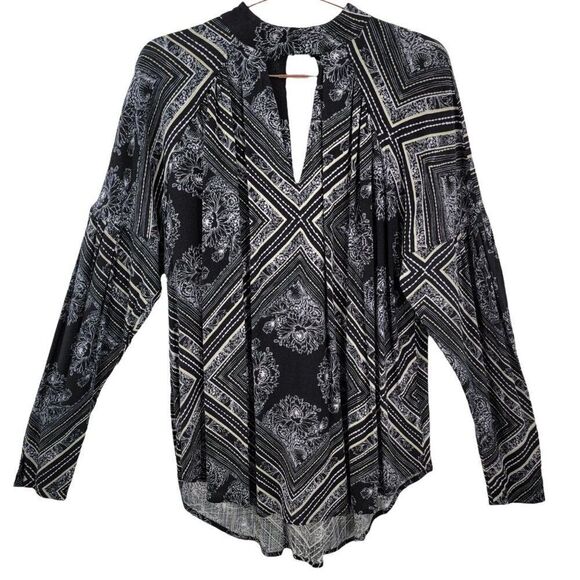 Free People Walking On A Dream Tunic Cutout Flowy Oversized Top Mini Dress XS - Picture 3 of 7